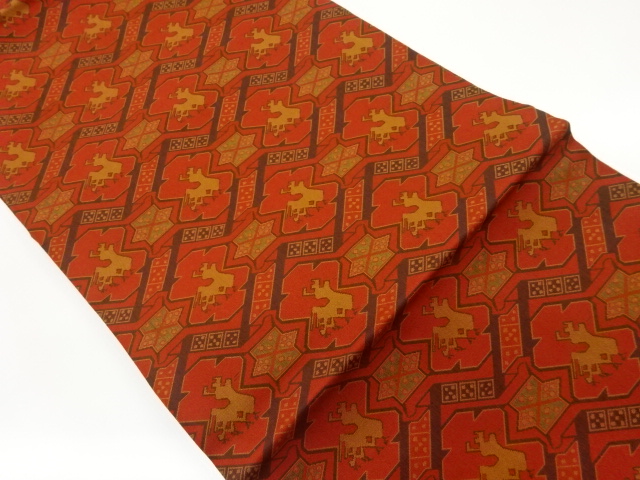 有栖川模様織出し名古屋帯